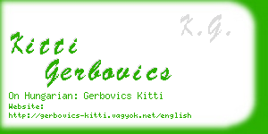 kitti gerbovics business card